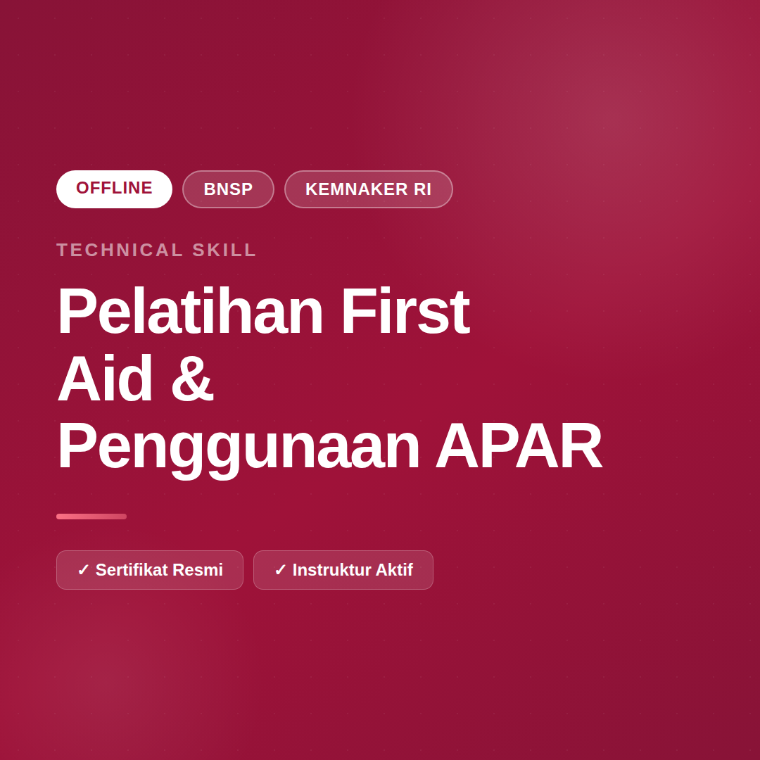 Pelatihan First Aid & P3K Industri