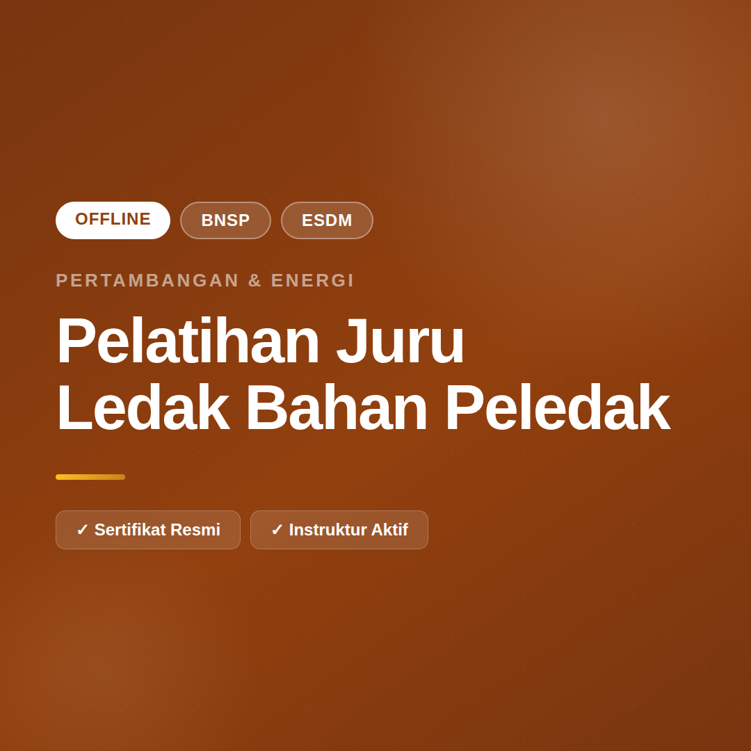 Pelatihan KTT Kepala Teknik Tambang