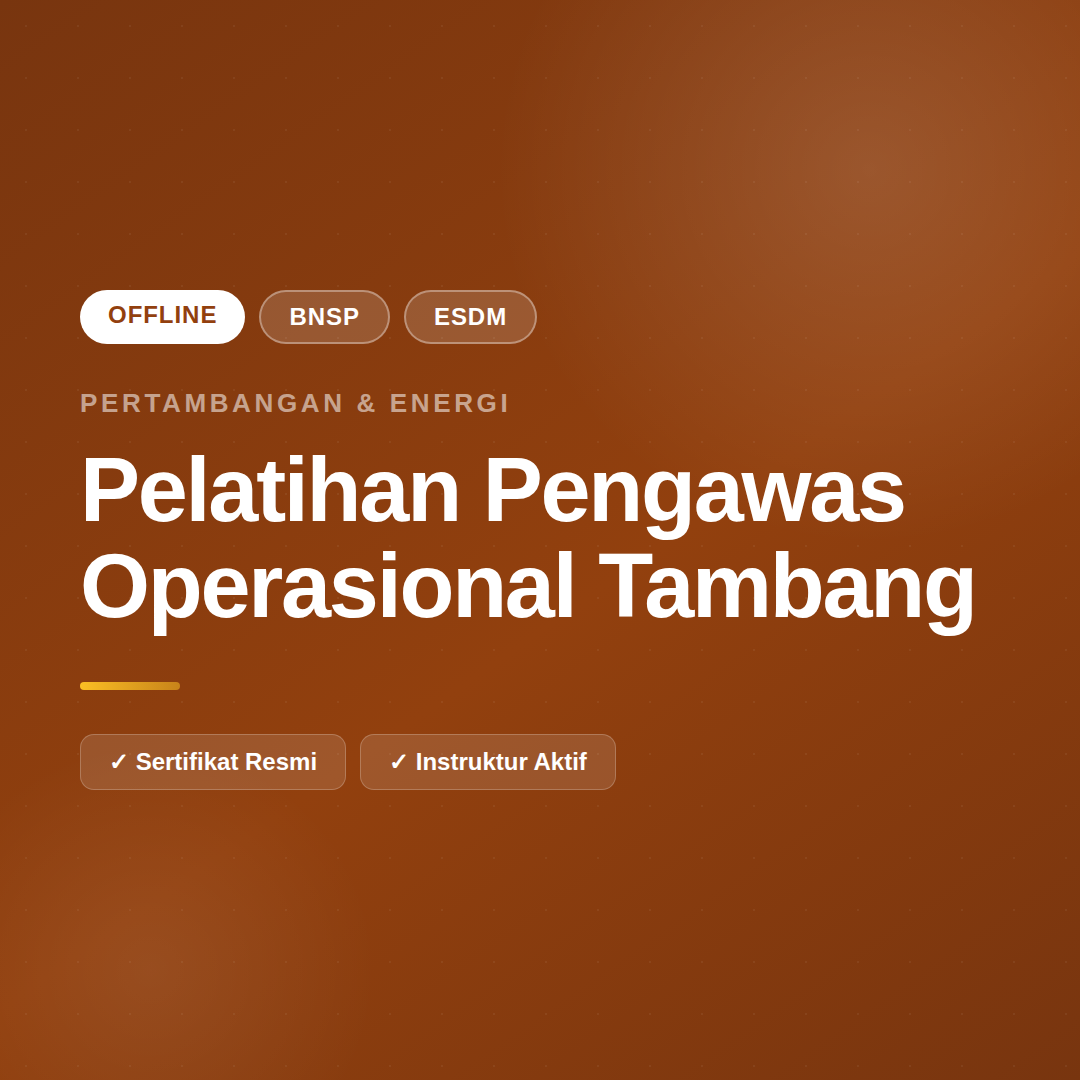 Pelatihan Pengelolaan Lingkungan Tambang