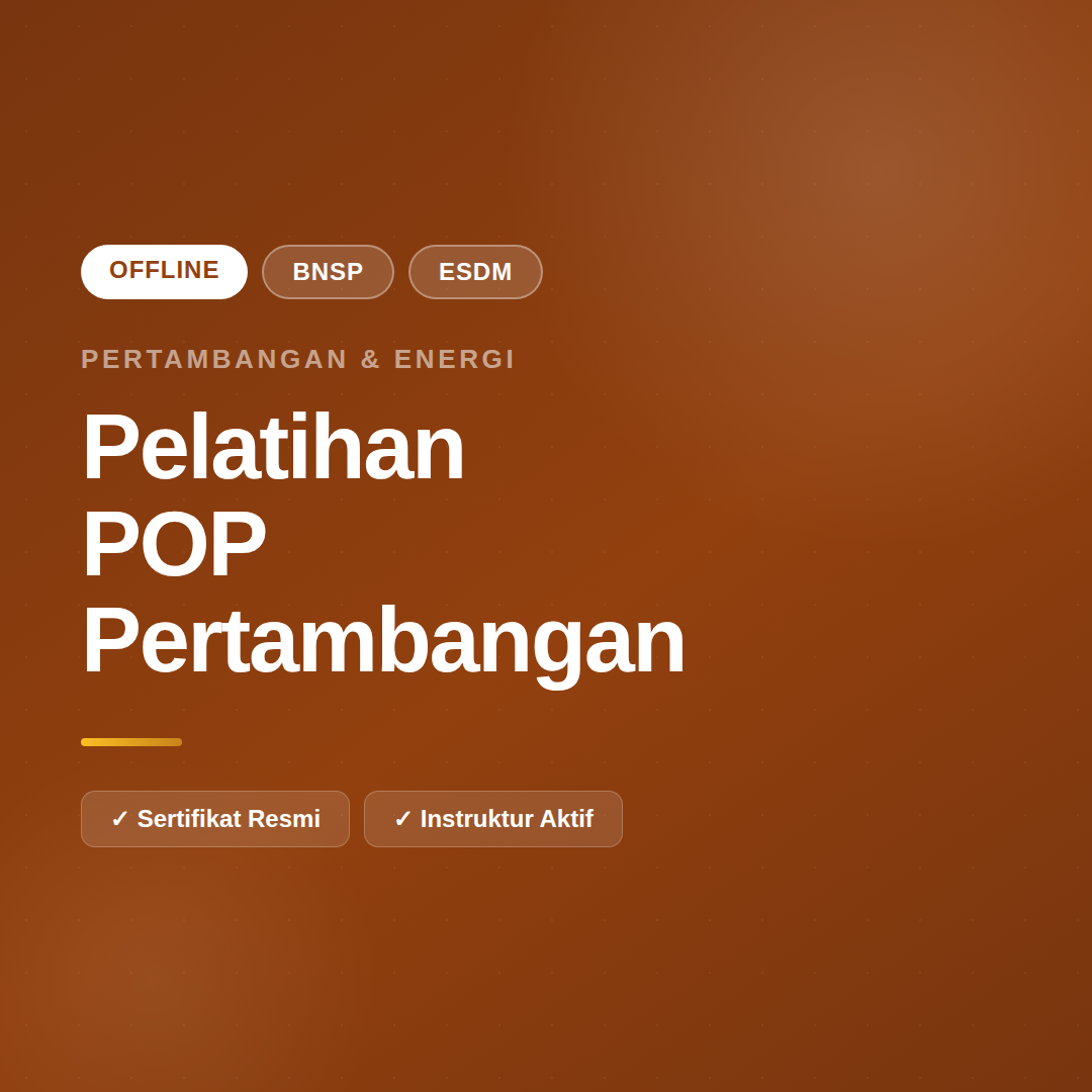 Pelatihan POP Pengawas Operasional Pertama