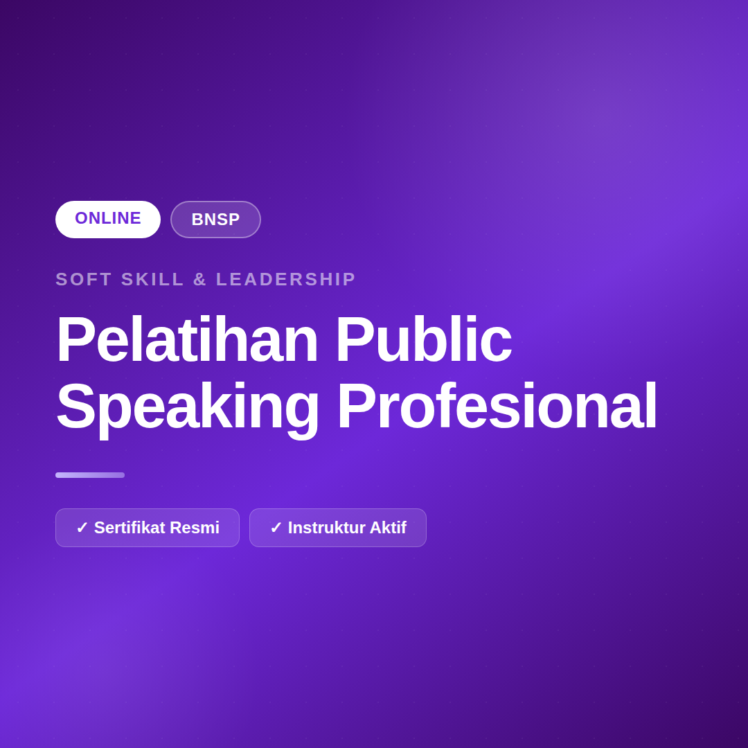 Public Speaking & Presentasi Profesional